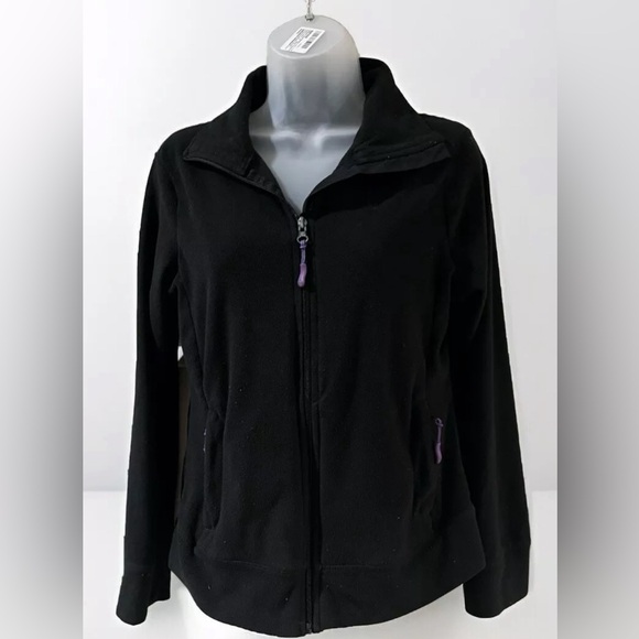 Danskin Women Black Track Jacket With Pockets Size Medium - Picture 1 of 5